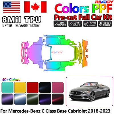 PPF Paint Protection Film For Mercedes-Benz C Class Base Cabriolet 2018-2023