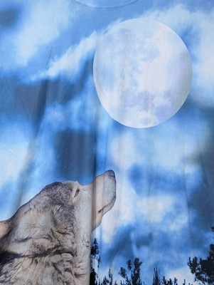 Get A Life Men's T-shirt Tie-Dye ''Wolfmoon'' All Over Print POBS 2XL #6193