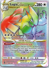 Lugia VSTAR 202/195 Rainbow Rare Silver Tempest Pokemon Holo Lightly Played