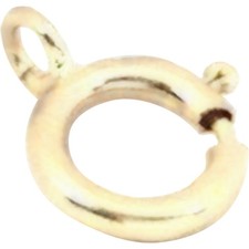14K Gold Spring Ring Clasp Finding Necklace Part 6mm