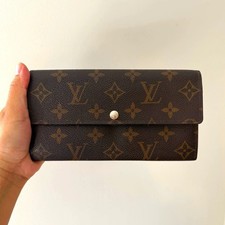 Louis Vuitton Monogram Brown Long Wallet Snap...
