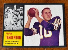 1962 Topps #90 Fran Tarkenton SP RC VIKiNGS EX-MT