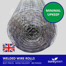 Welded Wire Mesh | 1.2m x 30m | 25mm Holes | 19 gauge | Galvanised