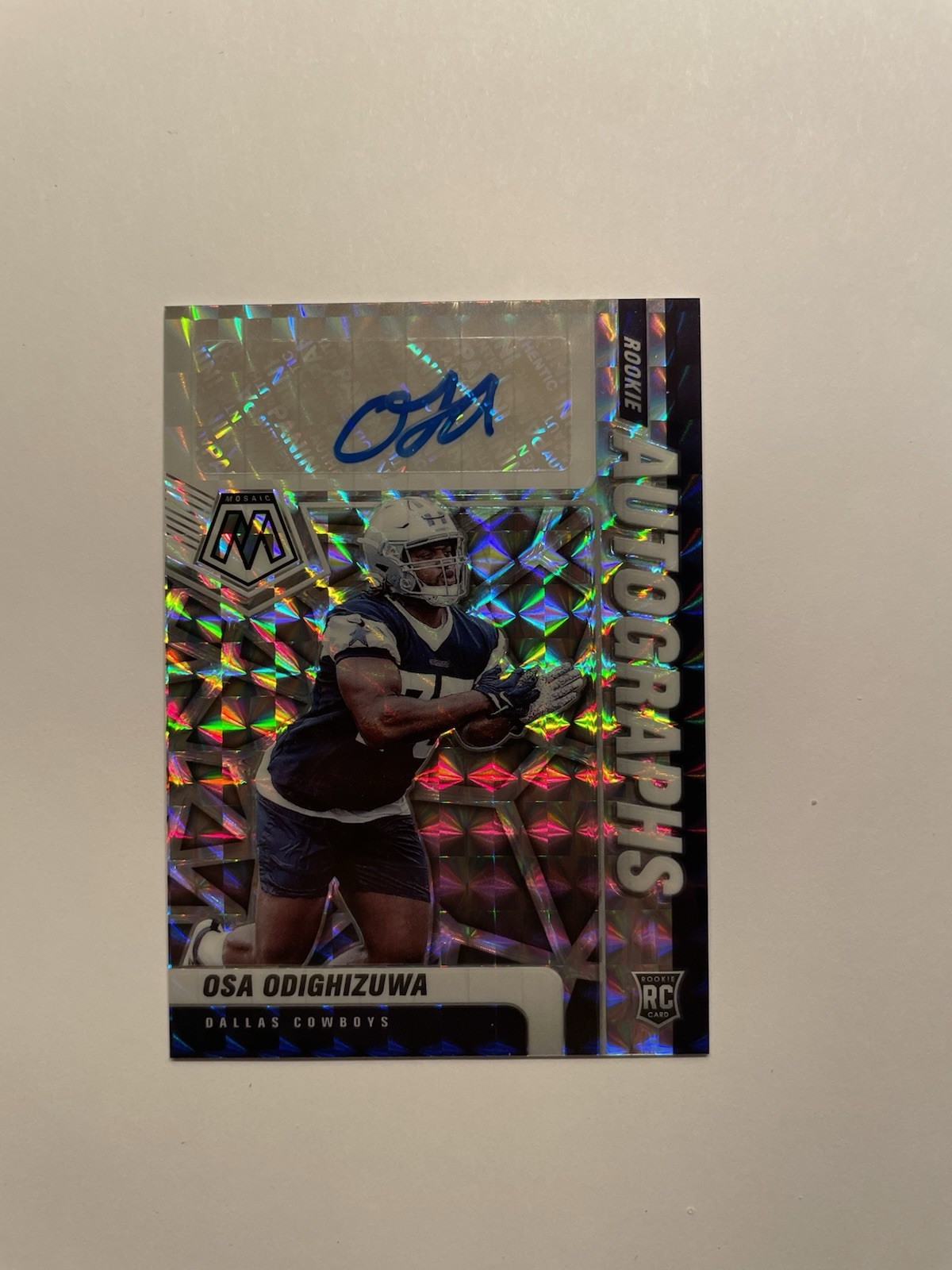 Osa Odighizuwa Panini Mosaic Rookie Autographs Mosaic #RA49 Gold Mosaic