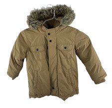 Old Navy Jacket Light Brown Button Zipper Snow Jacket Water Resistant - size 4T