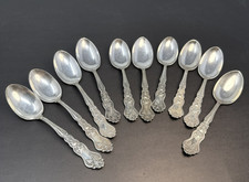 10 MOSELLE Grape and Leaf Teaspoons American Silver Co 1906-1956 Silverplate