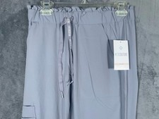 Med Couture Women's Medical Scrub Pants Gray Peaches Line Size XS Brand New NWT