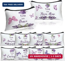 Shinylin 10 Pcs Mother Day Inspirational Makeup Bags Gift Bulk for Church Women