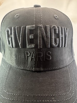 Givenchy Paris Embroidered Baseball Cap Jet Black on black Unisex