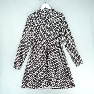 & Other Stories Mini Shirt Kleid Damen 40 schwarz Hundepudel Langarm mit Gürtel