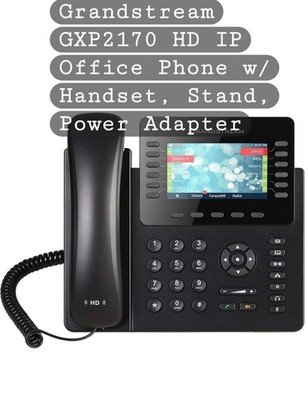 Grandstream GXP2170 HD IP Office Phone w/ Handset, Stand, Power Adapter