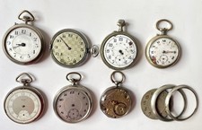7 alte Taschenuhren aus Sammler Nachlass verschiedene Modelle reparaturbed&uuml;rftig