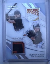 2021 Panini Immaculate  - Materials Duals Buster Posey, Joey Bart Patch /10 
