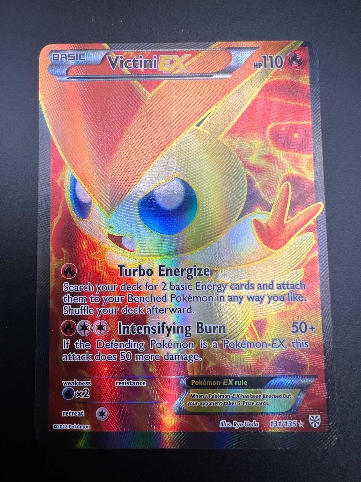 Victini EX - 131/135 - Pokemon Plasma Storm Black White Full Art Rare Card NM