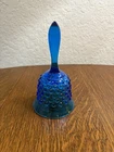Fenton Vintage Colonial Blue Hobnail Glass Bell