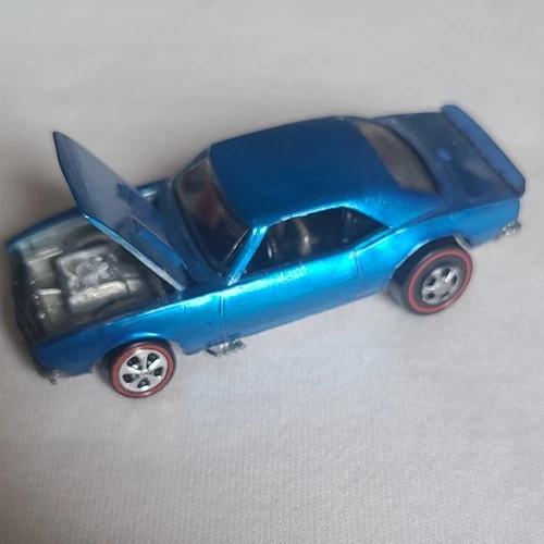 Hot Wheels Redline Custom Camaro 1967 Blue Diecast Car 1:64 Opening Hood