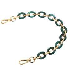 15 Inch Acrylic Chain Purse Strap Replacement Luxury Handbag Strap, Green White