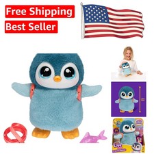 Lifelike Interactive Penguin Plush - Detachable Leash 25 Sounds for Kids