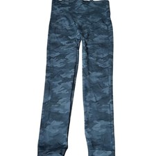 SPANX Camouflage Seamless High Waist Leggings M M Dark Gray Black