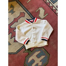 Vintage Sears Toddler Cardigan Sweater 24-30 Mo Red White Blue
