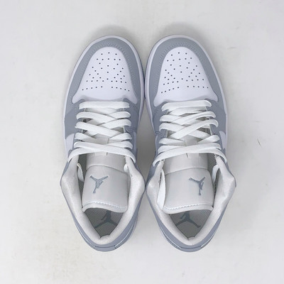 Size 7 - Jordan 1 Low White Wolf Grey W for sale online | eBay