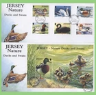 Jersey 2004 Ducks and Swans set & Sheet on two U/A JPO First Day Covers