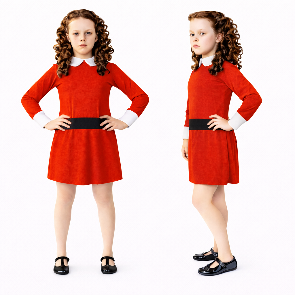 veruca salt red dress Girl's Willy Wonka and the Chocolate Factory Veruca Salt Costume