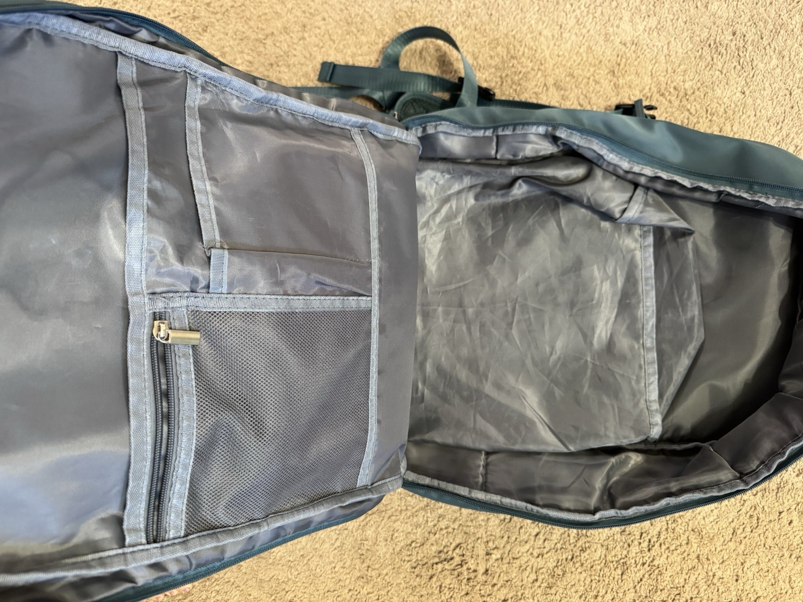 Peacock blue expandable backpack - image 5