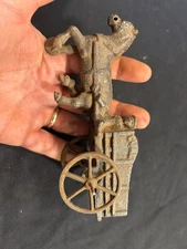 Cast iron horse drawn  coal wagon 6.5 in