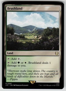 Brushland #297 LTC Near Mint - MTG Commander: The Lord of the Rings: Tales of Middle-earth