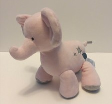 CARTERS 2015 Windup Musical Pink Plush Elephant Moves Head Twinkle 67402