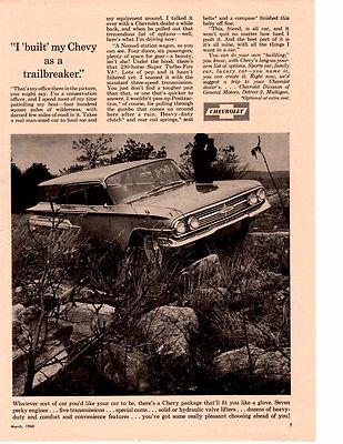 1960 CHEVROLET NOMAD 230-HORSE SUPER TURBO-FIRE V8 ~ ORIGINAL PRINT AD