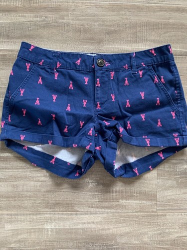 Womens SO Kohls Shorts Navy Lobsters 