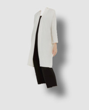  188 Eileen Fisher Women's Beige Open Front Bracelet Sleeve Cardigan Size XS