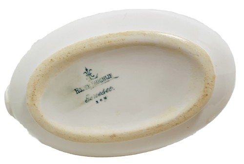 HOMER LAUGHLIN Genesee Gravy Boat White Oval Ceramic w/ Floral Decorative Band - Picture 2 of 2