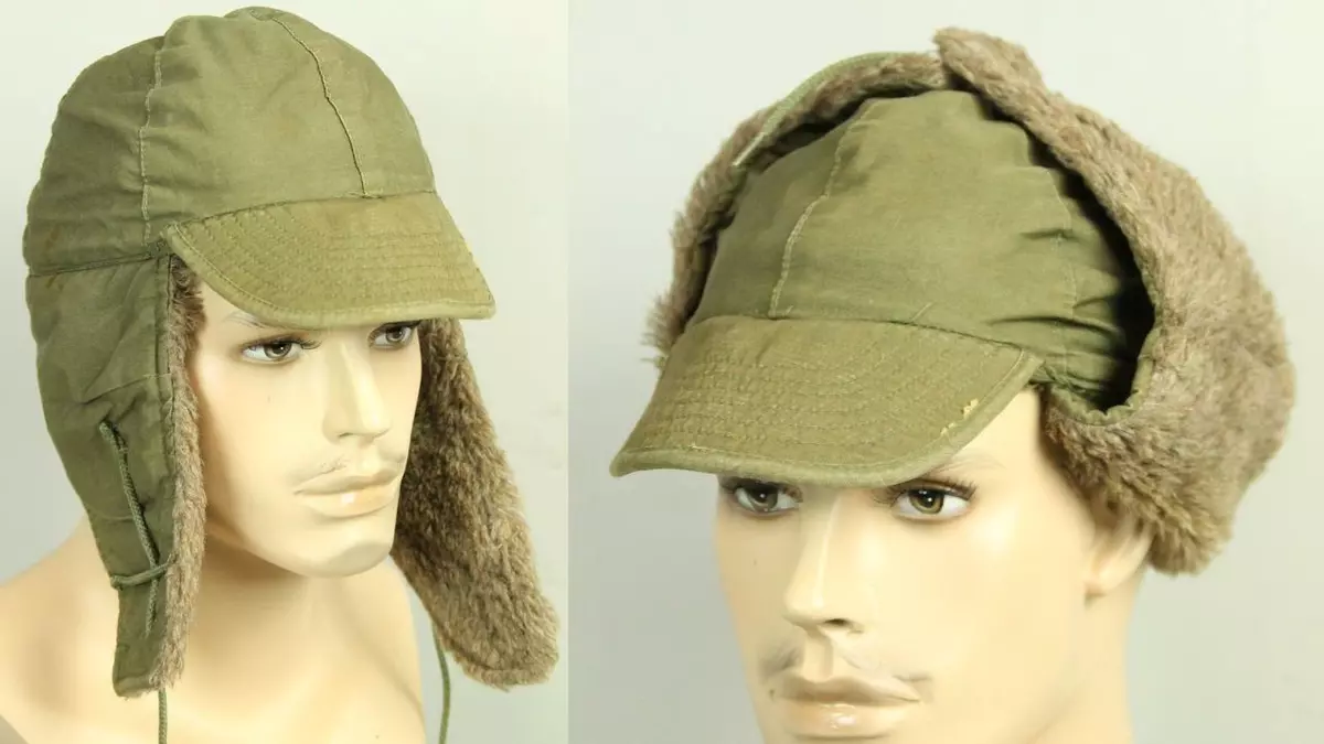 Vtg 1951 Military Green Wool Alpaca Ear Flap Winter Field Cap Hat 7