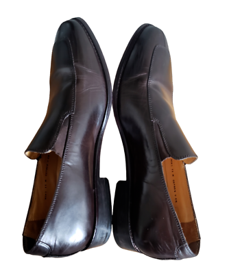Cole Haan C07909 Brown Leather Venetian Loafer Apron Toe  display picture 1