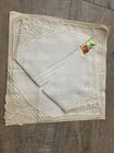 VINTAGE 3 HANDKERCHIEFS SWISS STYLE HAND EMBROIDERY