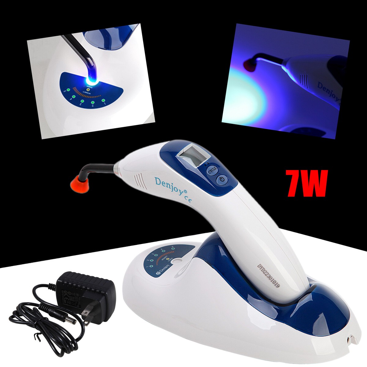 Denjoy Dental Cordless Wireless LED Curing Light Lamp 7 watt High 