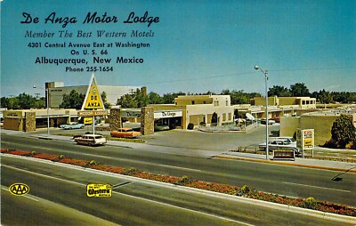 De Anza Motor Lodge Motel 4301 Central Ave E, Route 66 Albuquerque, NM Postcard