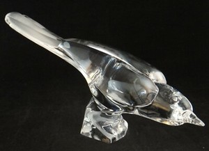 Daum France Large Crystal Crouching Bird Sculpture 13 W 7 5 8 T Signed Ebay ebay