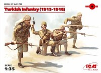 Ww I Turkish Infantry 1915-1918 With Arms #35700 1/35 Icm