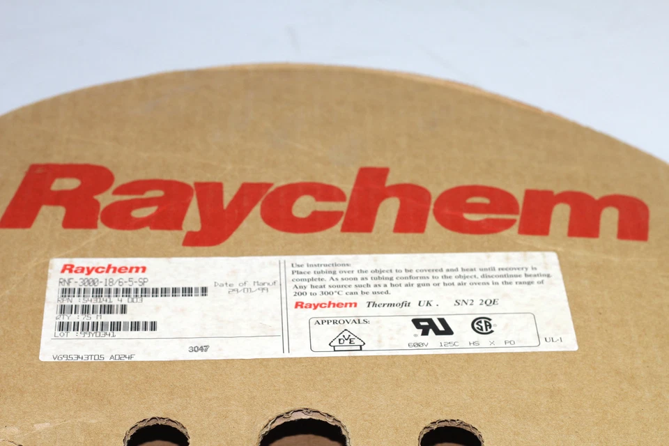 RAYCHEM RNF-3000-18/6-5-SP Tubing Heat Shrink 3:1 75M GREEN Foto 3 de 4