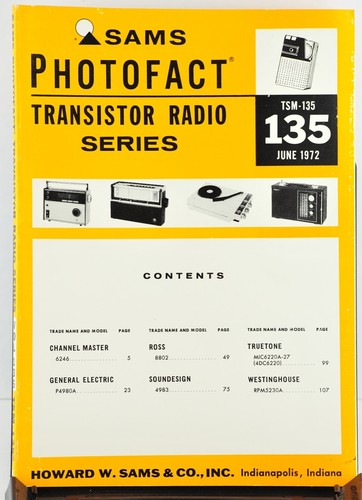 Sams Photofact Transistor Radio Series TSM-126 through TSM-159 (Select Volume) - Picture 10 of 28