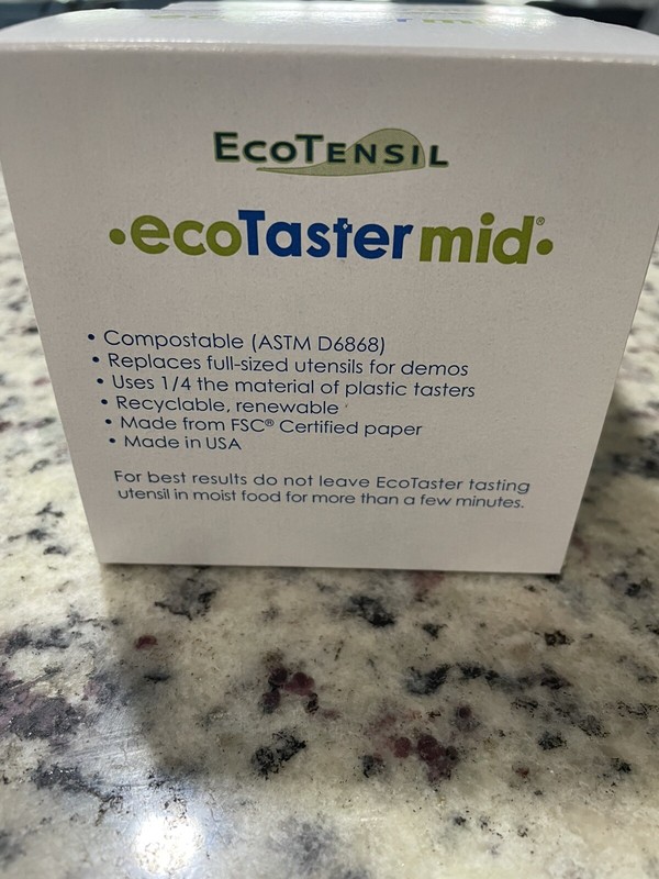 EcoTensil EcoTaster Paperboard Mid Taster - 3 3/4"L x 1 3/8"W 2 Boxes Of 500