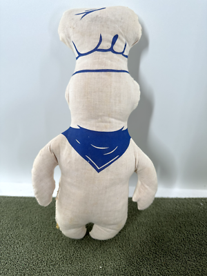 Vintage Pillsbury Dough Boy Cloth Stuffed Advertising Doll- 13 1/2