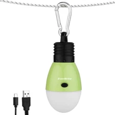 Rechargeable Camping Lights Portable Tent Lantern w/3 Lighting Modes Light Bulbs