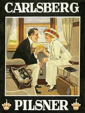 Carlsberg, Retro Metal Fridge Magnet, 100mm x 75mm Novelty Gift