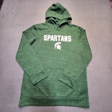 Michigan Spartans Hoodie Boys XL Green Long Sleeve Pullover Sweatshirt Football