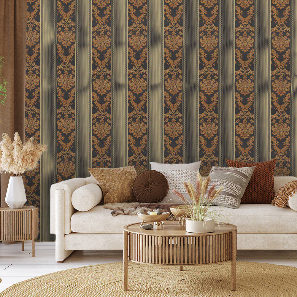 Brown Wallpaper For Living Room